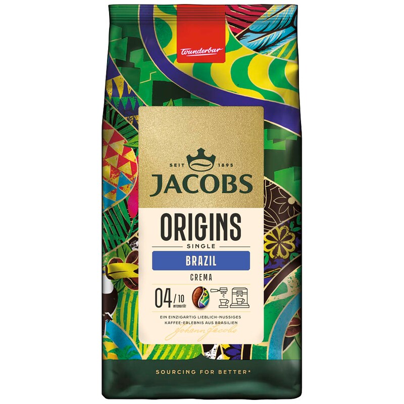 JACOBS Origins Brazil Kaffeebohnen mild, 1,0 kg