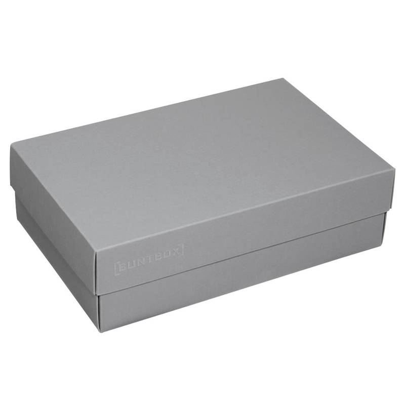 BUNTBOX L Geschenkboxen 3,6 l grau 26,6 x 17,2 x 7,8 cm, 2 St.