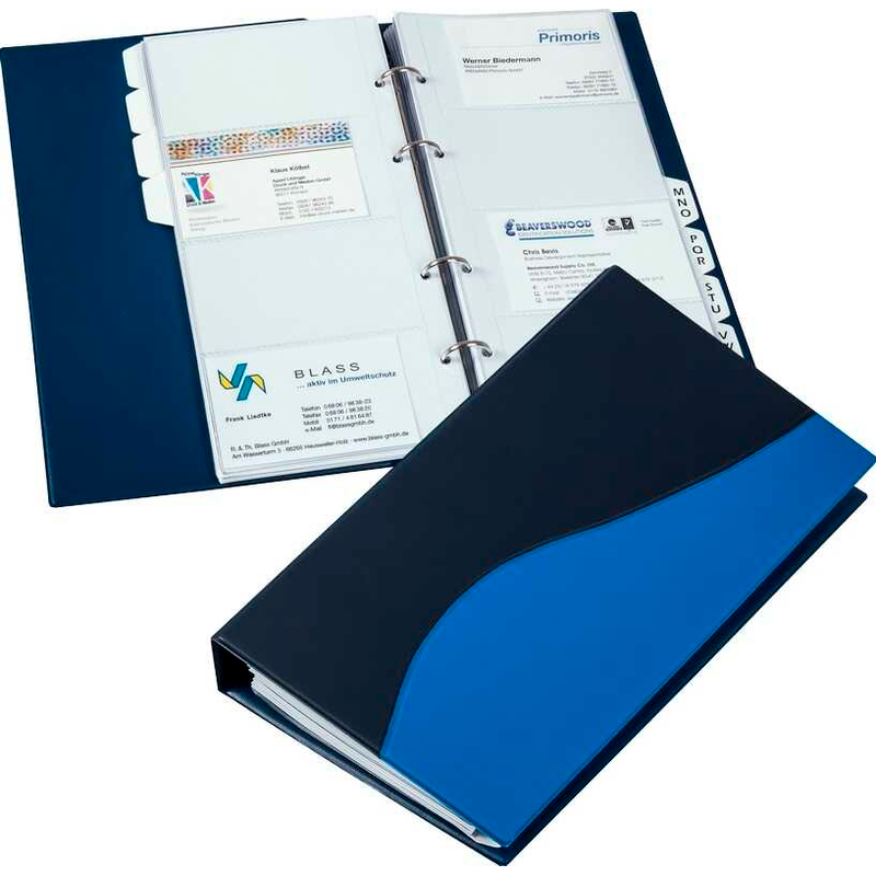 EICHNER Visitenkartenmappe schmal blau, 1 St.