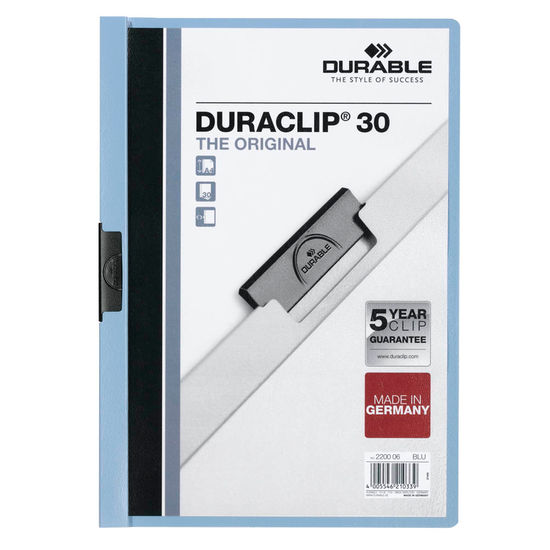 DURABLE Klemmhefter DURACLIP hellblau, 25 St.