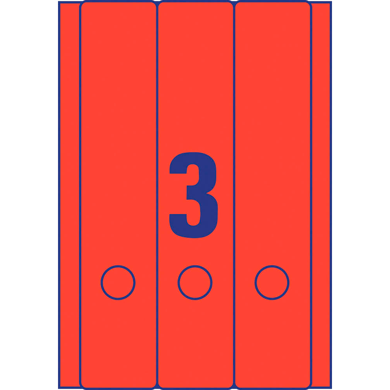 AVERY Zweckform Ordneretiketten L4752-20 rot, 20 Blatt