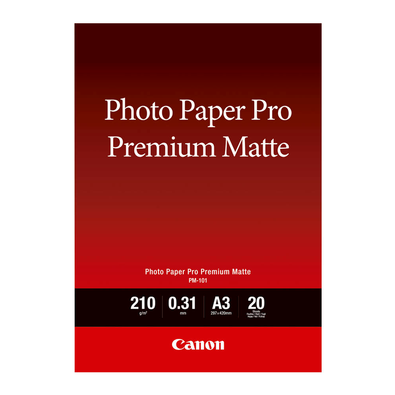 Canon Fotopapier PM-101 DIN A3 matt 210 g/qm 20 Blatt