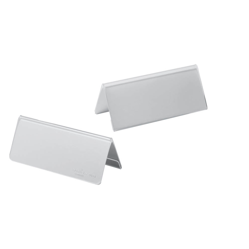 DURABLE Tischnamensschilder transparent 15,0 x 6,1 cm, 10 St.