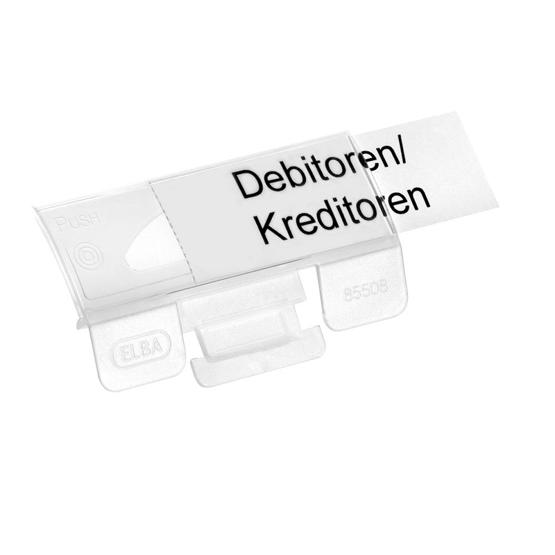 ELBA Vollsichtreiter vertic 85508 transparent, 25 St.