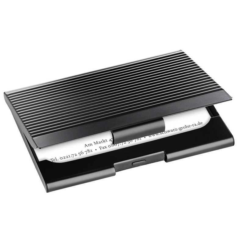 SIGEL Visitenkartenetui schwarz, für bis zu 20 Visitenkarten