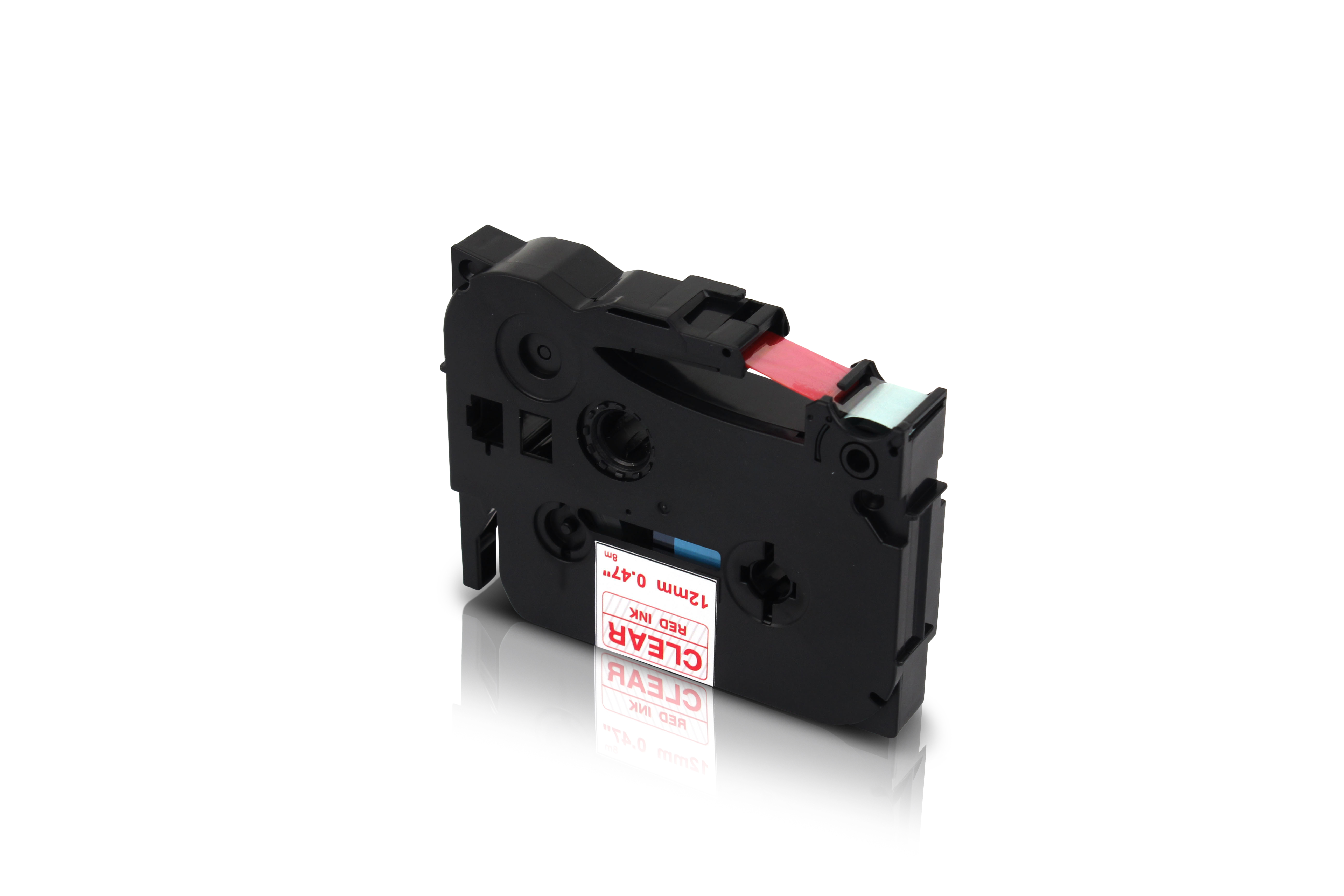 Alternativ zu Brother TZe-132 P-Touch Schriftband 12mm rot/transparent (10er Pack)