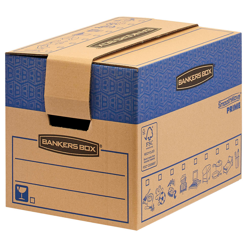 Bankers Box Umzugskartons SmoothMove FastFold 42,9 x 32,7 x 31,0 cm, 5 St.