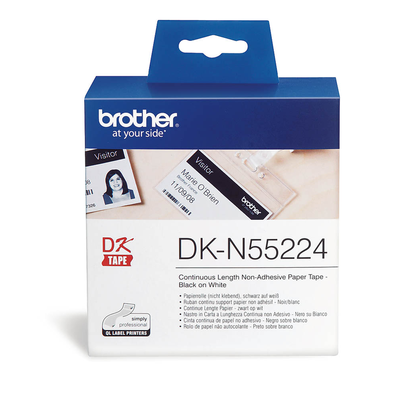 Brother Endlospapierrolle für Etikettendrucker DK-N55224 weiß, 54,0 mm, 1 x 1 Etiketten