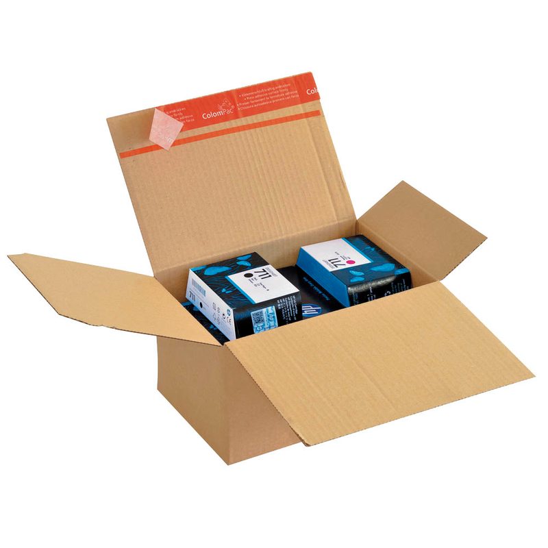 ColomPac® Versandkartons Blitzbodenkartons 23,5 x 17,0 x 13,5 cm, 10 St.