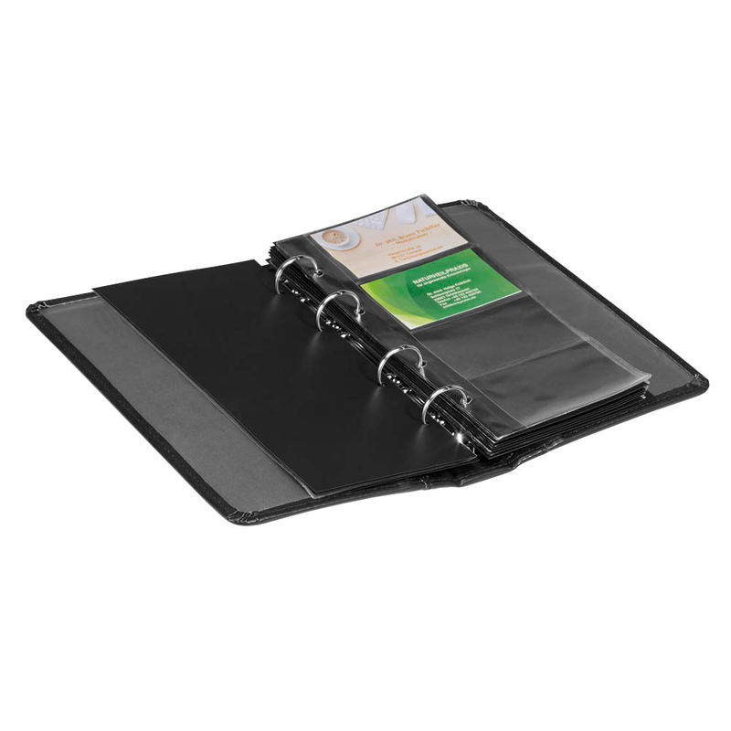 Alassio Visitenkarten-Ringbuch schwarz, 1 St.