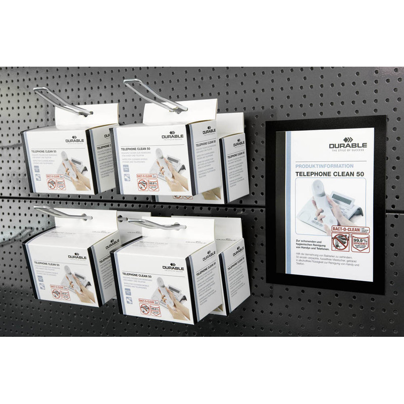 DURABLE Magnetrahmen DURAFRAME® MAGNETIC A5 schwarz A5, 5 St.