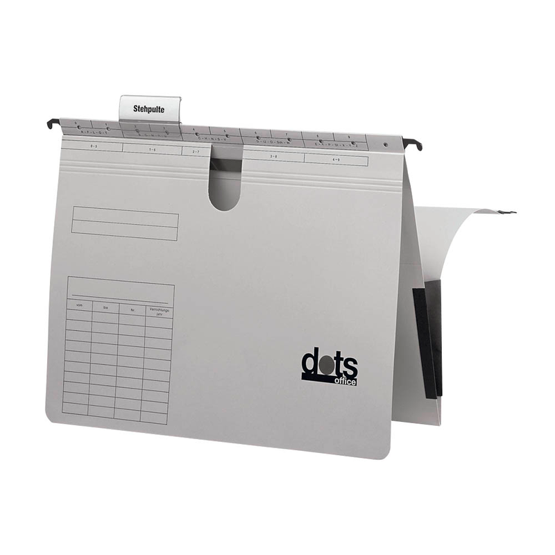 dots Taschenhefter Karton lichtgrau DIN A4 1x kaufmännische Heftung, 25 St.