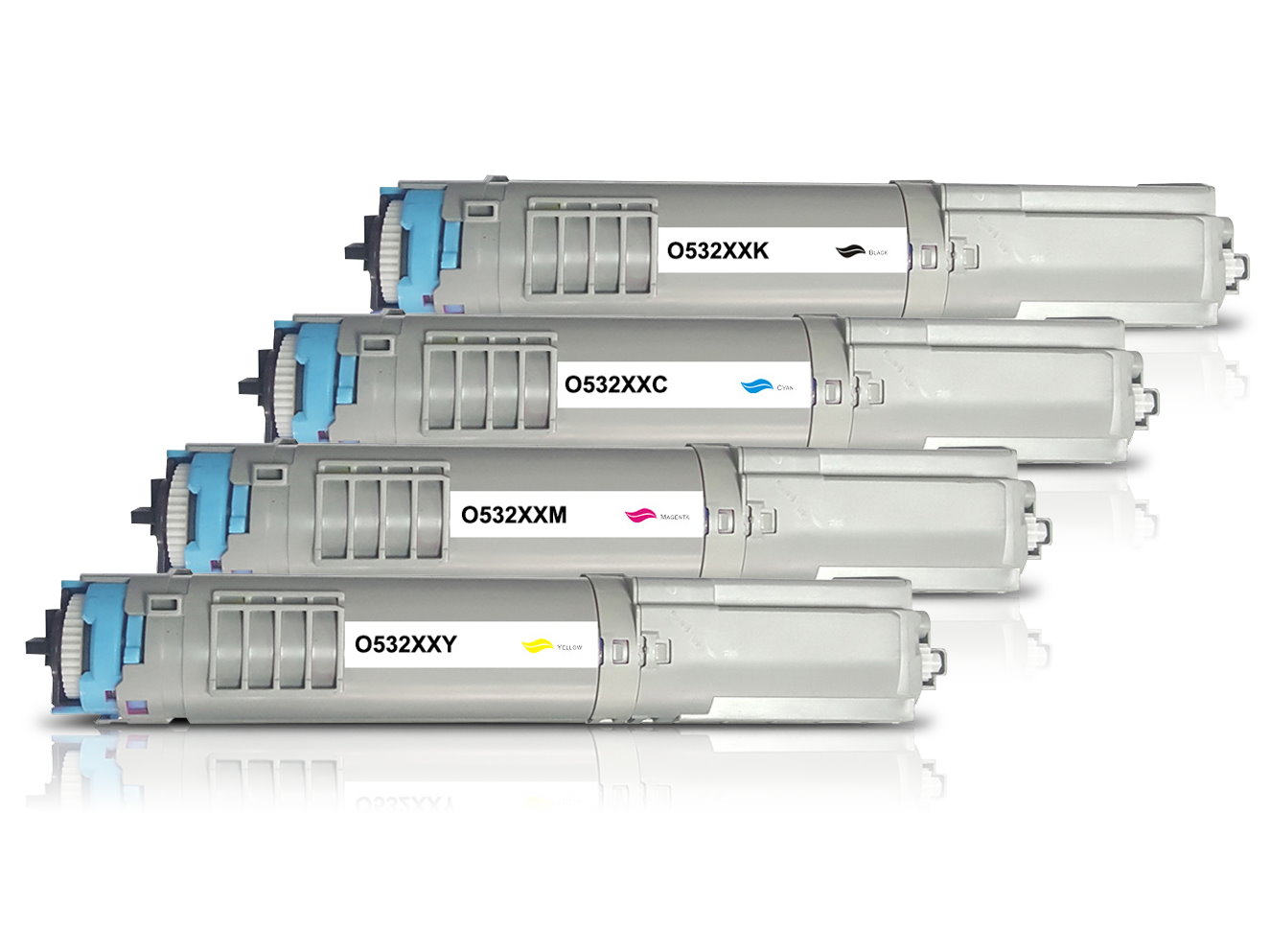 Alternativ zu OKI 46490608 46490607 46490606 46490605 / C532 Toner Multipack CMYK (5er Set)