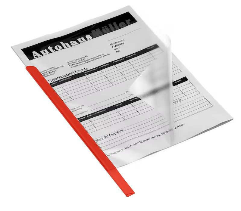 DURABLE Klemmschienen rot DIN A4 30 Blatt, 50 St.