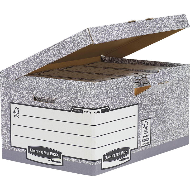 Bankers Box Archivboxen Bankers Box grau/weiß, 10 St.