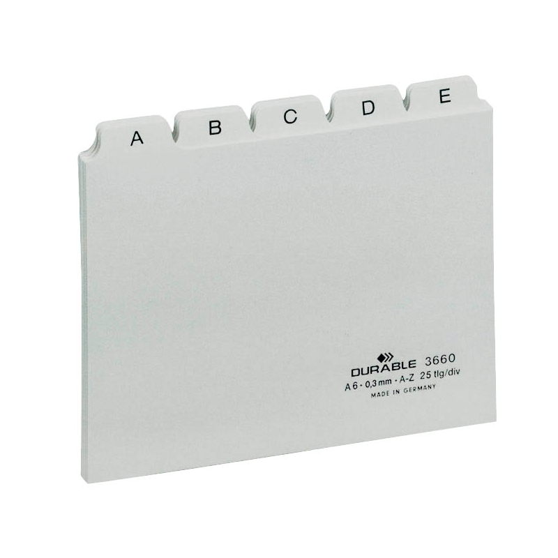 DURABLE Karteikartenregister A-Z weiß