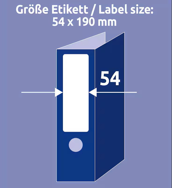 AVERY Zweckform Einsteck-Rückenschilder weiß für 7,0 - 8,0 cm Rückenbreite, 50 St.