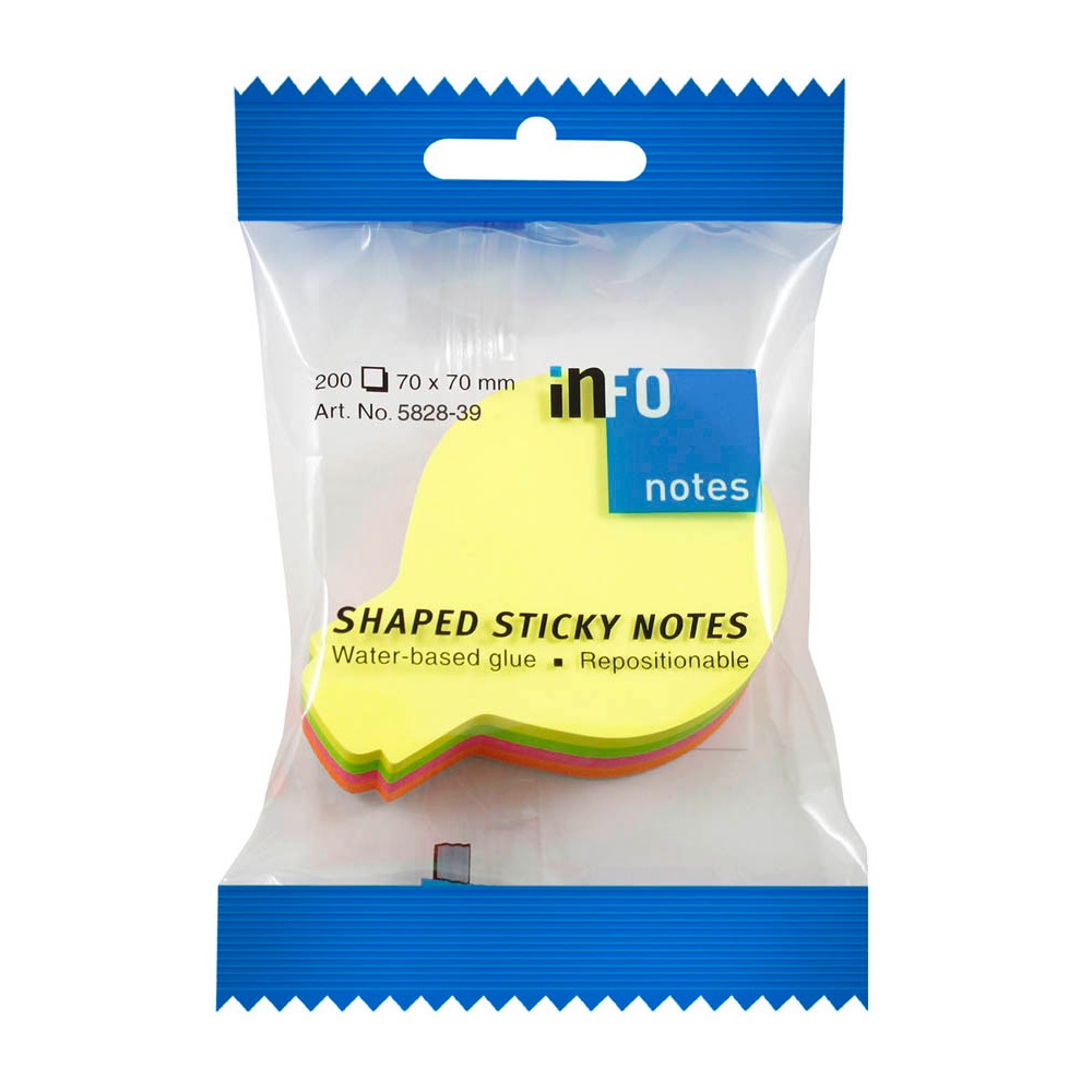 Info 5828-39 Haftnotizen Glühbirne mehrfarbig (1 Block a 200 Blatt)