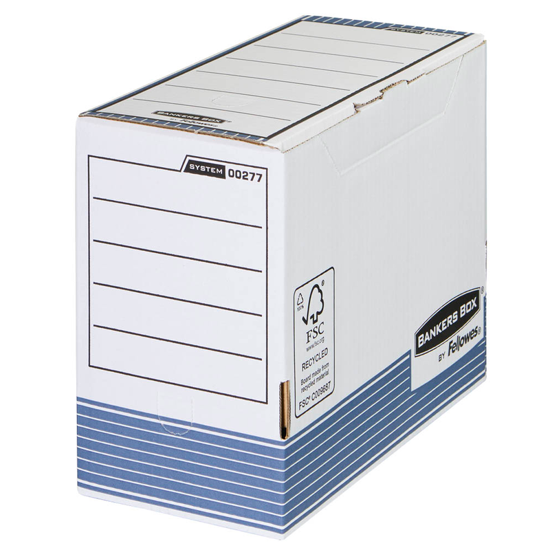 Bankers Box Archivboxen Bankers Box weiß/blau 15,5 x 26,5 x 32,7 cm, 10 St.