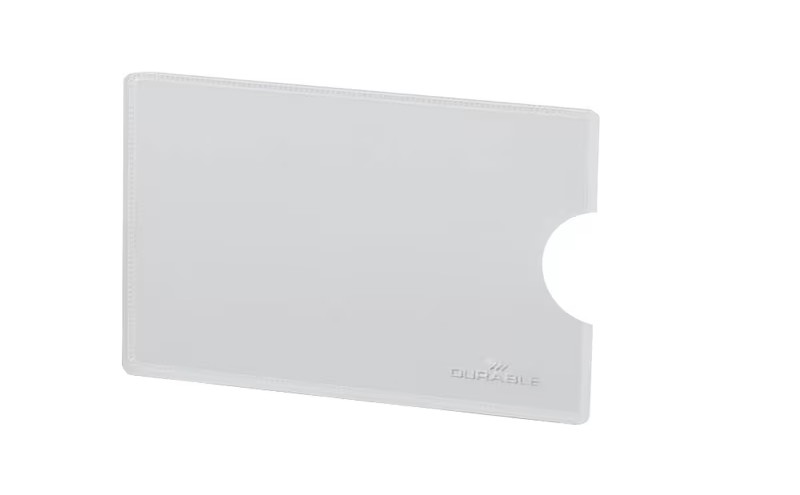 DURABLE Kreditkartenhülle RFID SECURE transparent 5,4 x 8,6 cm, 3 St.