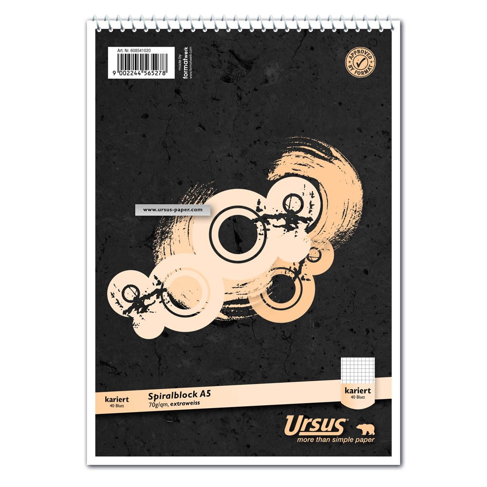 Ursus Notizblöcke DIN A5 kariert 1 Block a 40 Blatt (10er Pack)