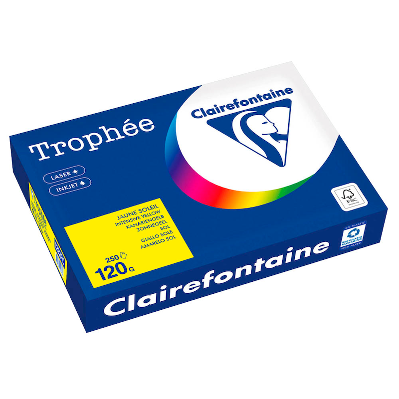 Clairefontaine Kopierpapier Trophée canariengelb DIN A4 120 g/qm 250 Blatt