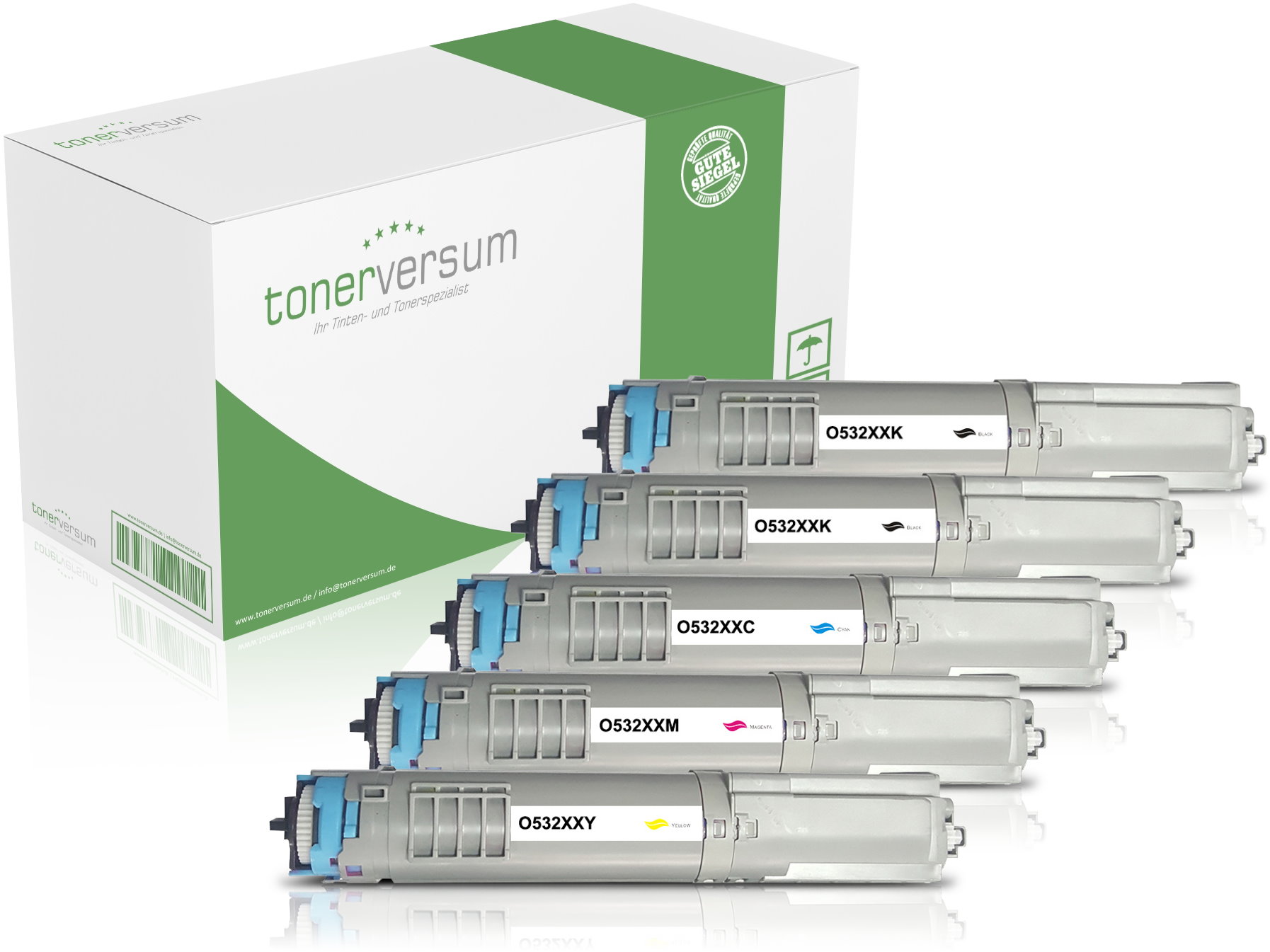 Alternativ zu OKI 46490608 46490607 46490606 46490605 / C532 Toner Multipack CMYK (5er Set)