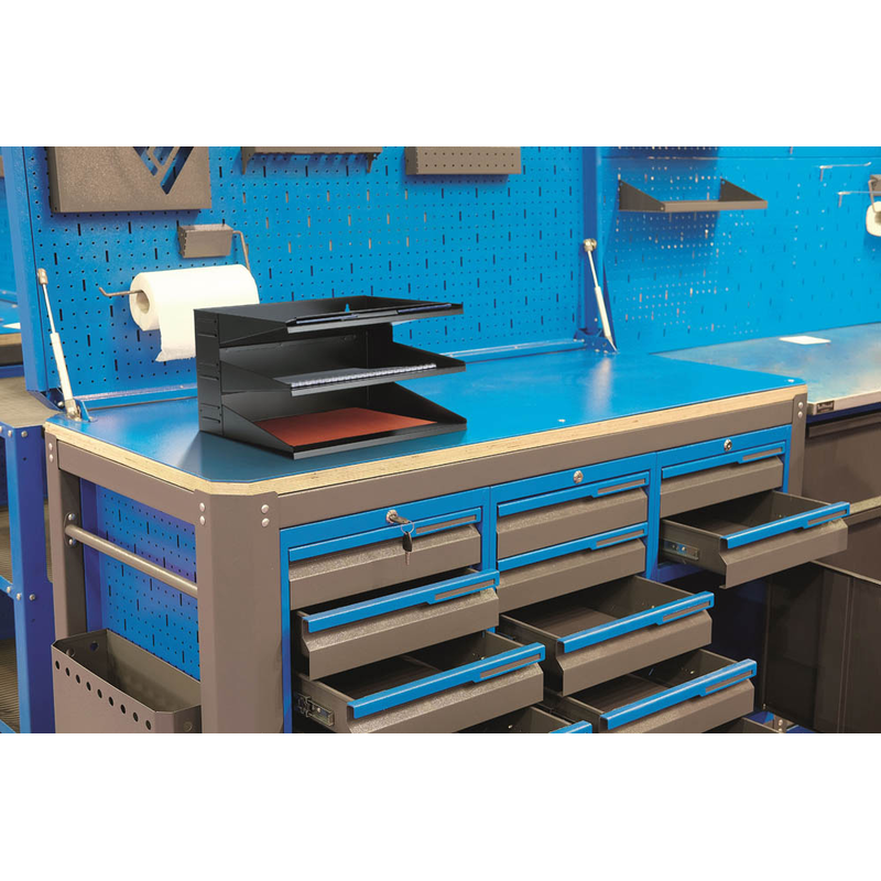 DURABLE Sortierstation schwarz mit 3 Fächern