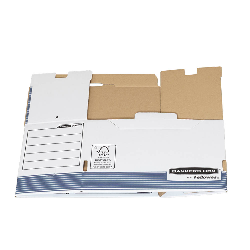 Bankers Box Archivboxen Bankers Box weiß/blau 15,5 x 26,5 x 32,7 cm, 10 St.