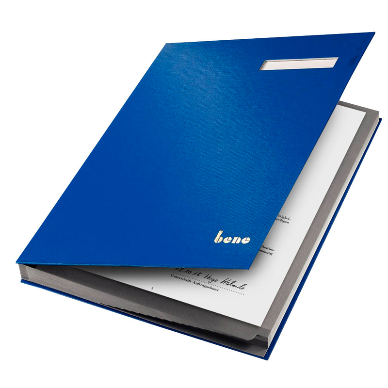 bene Unterschriftenmappe 19 Fächer blau, 1 St.