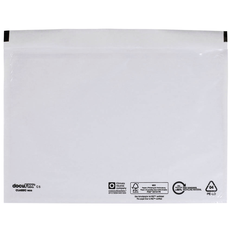 docuFIX® CLASSIC Lieferscheintaschen eco Kunststoff DIN C5 500 St.