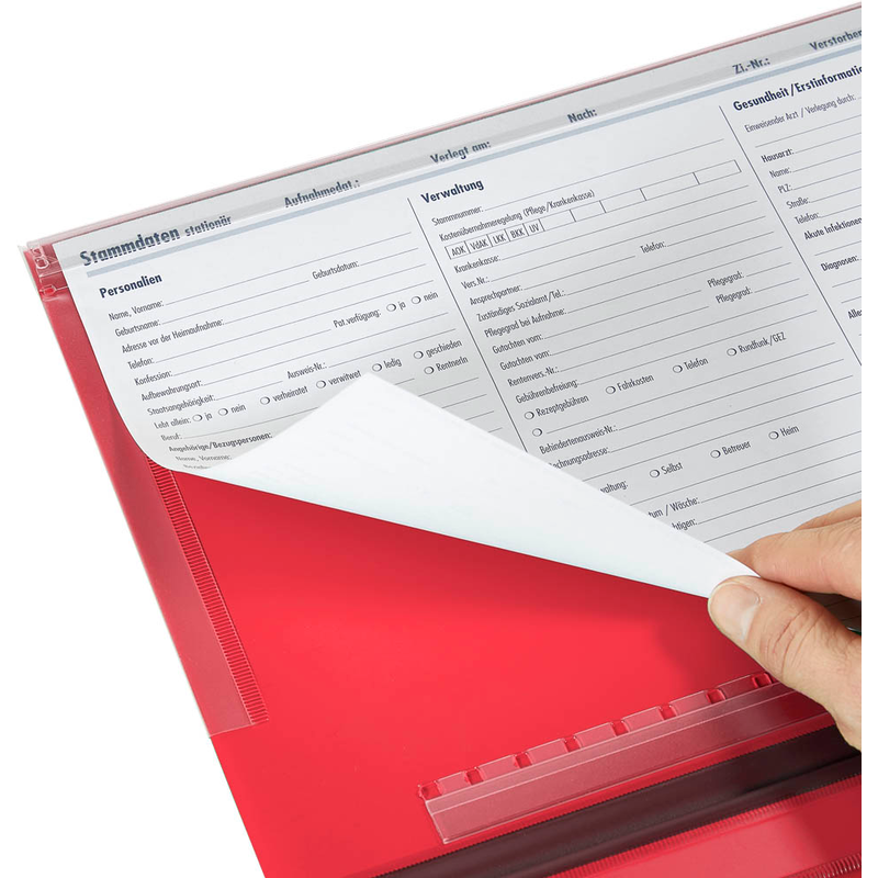 BOI Planettentasche Stan 1 Kunststoff rot DIN A4 1x Lang-Außenheftung (Sondermaß von 27,5 cm), 1 St.