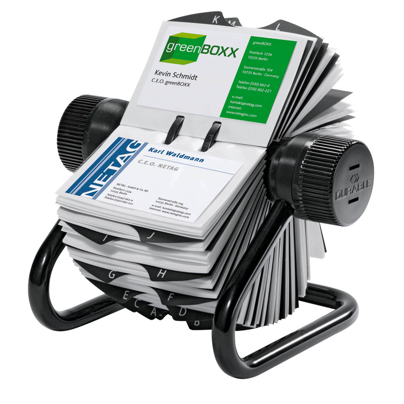 DURABLE Visitenkarten-Rollkartei Visifix schwarz, für 560 Visitenkarten