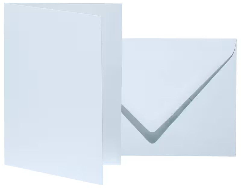 artoz Faltkarten mit Briefumschlägen Mosaic 943601-411 hellblau DIN B6, 10 St.