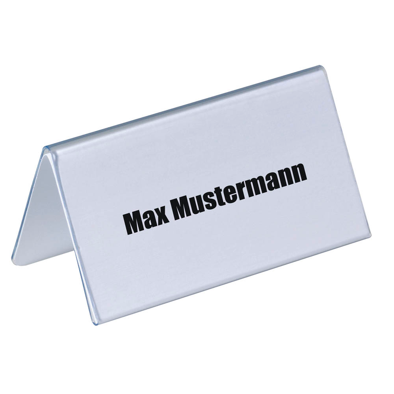DURABLE Tischnamensschilder 8050-19 transparent 15,0 x 6,1 cm, 25 St.