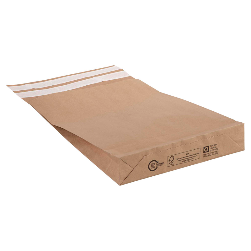 flexiPAK Faltentaschen classic Doppelfixverschluss ca. DIN D4 ohne Fenster braun mit 5,0 cm Falte, 300 St.