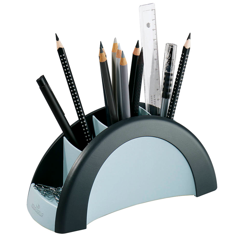 DURABLE Stiftehalter VEGAS schwarz/grau Kunststoff 5 Fächer 20,5 x 9,0 x 8,0 cm