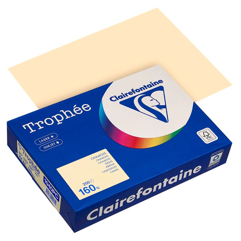 Clairefontaine Kopierpapier Trophée chamois DIN A4 160 g/qm 250 Blatt