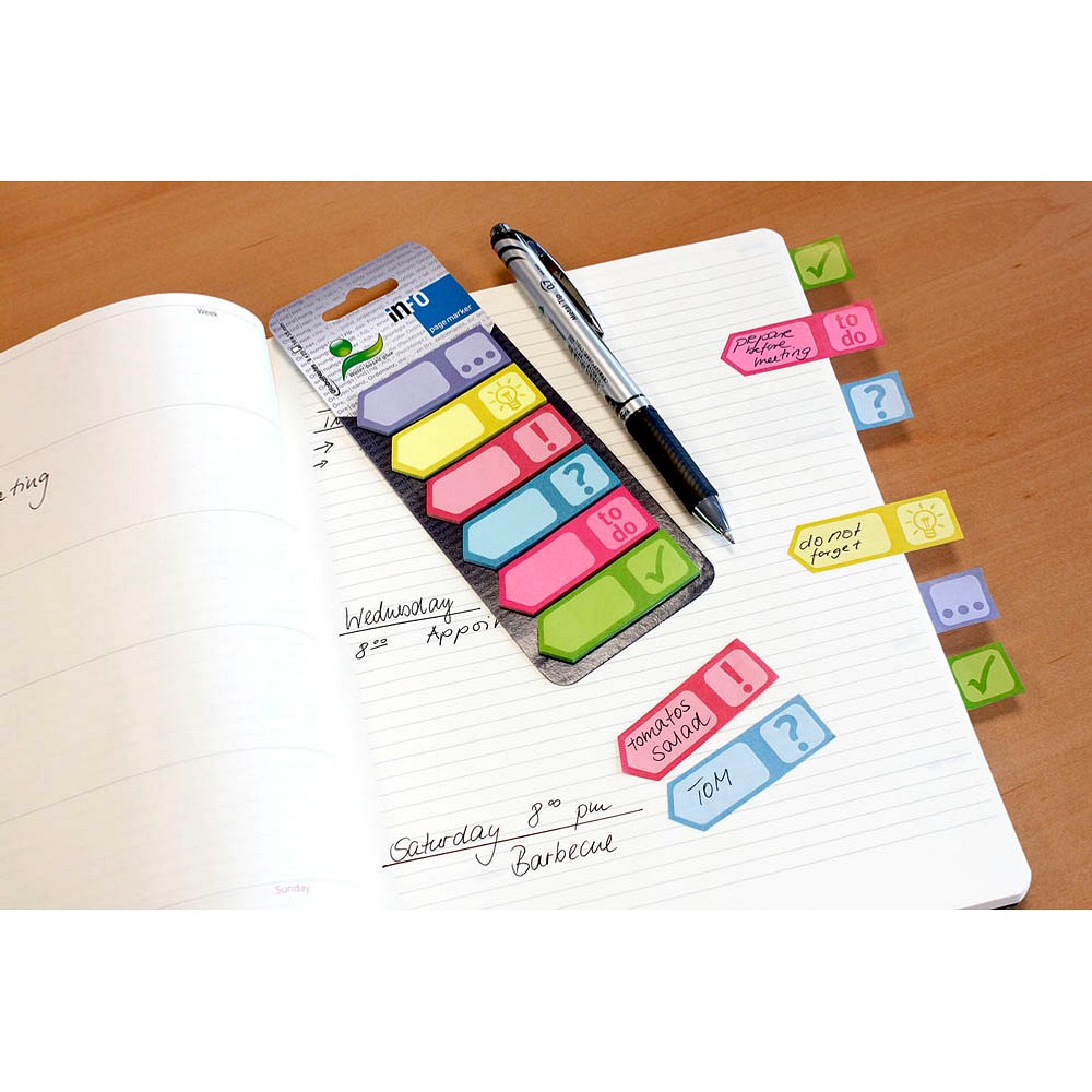 Info 5672-90 Haftmarker Symbole mehrfarbig (6 x 25 Streifen)