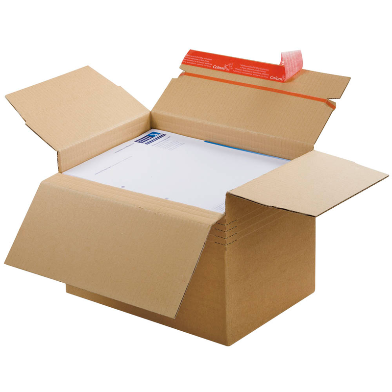 ColomPac® Versandkartons Blitzbodenkartons 31,2 x 22,3 x 14,0 - 22,4 cm, 10 St.