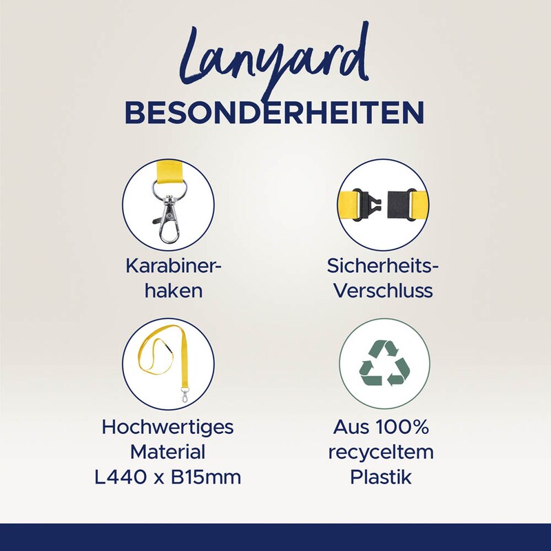 AVERY Zweckform Lanyards gelb, 10 St.