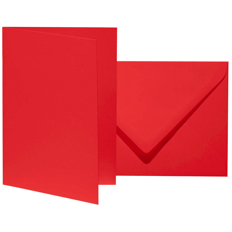 artoz Faltkarten mit Briefumschlägen Mosaic 943601-587 feuerrot DIN B6, 10 St.