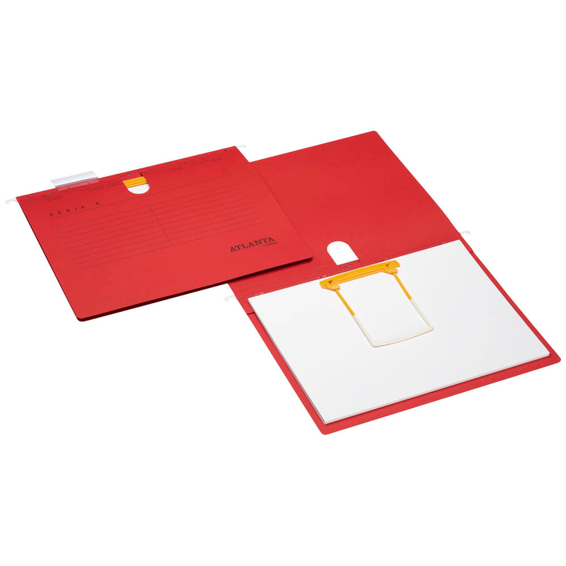 ATLANTA Hängehefter Serie E Karton rot DIN A4 1x kaufmännische Heftung, 5 St.