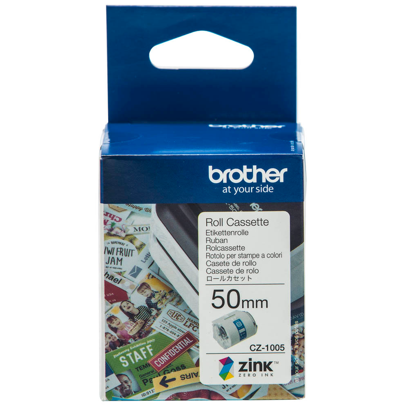 Brother Endlospapierrolle für Etikettendrucker CZ1005 weiß, 50,0 mm, 1 x 1 Etiketten