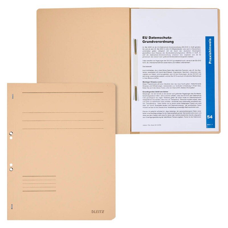 LEITZ Ösenhefter 3742 Karton chamois DIN A4, 50 St.