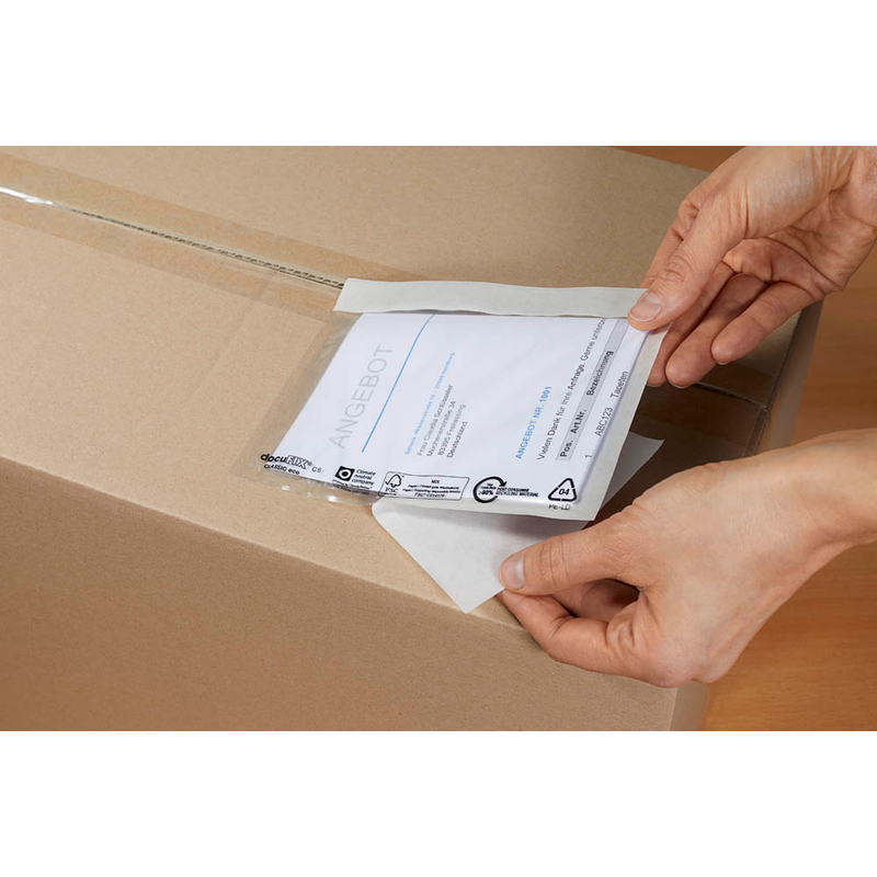 docuFIX® CLASSIC Lieferscheintaschen eco Kunststoff DIN C6 1.000 St.