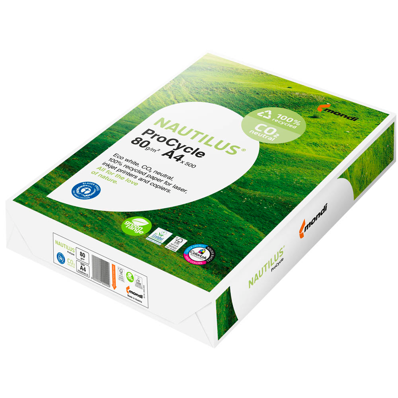 NAUTILUS® Recyclingpapier ProCycle CO2 neutral DIN A4 80 g/qm 500 Blatt