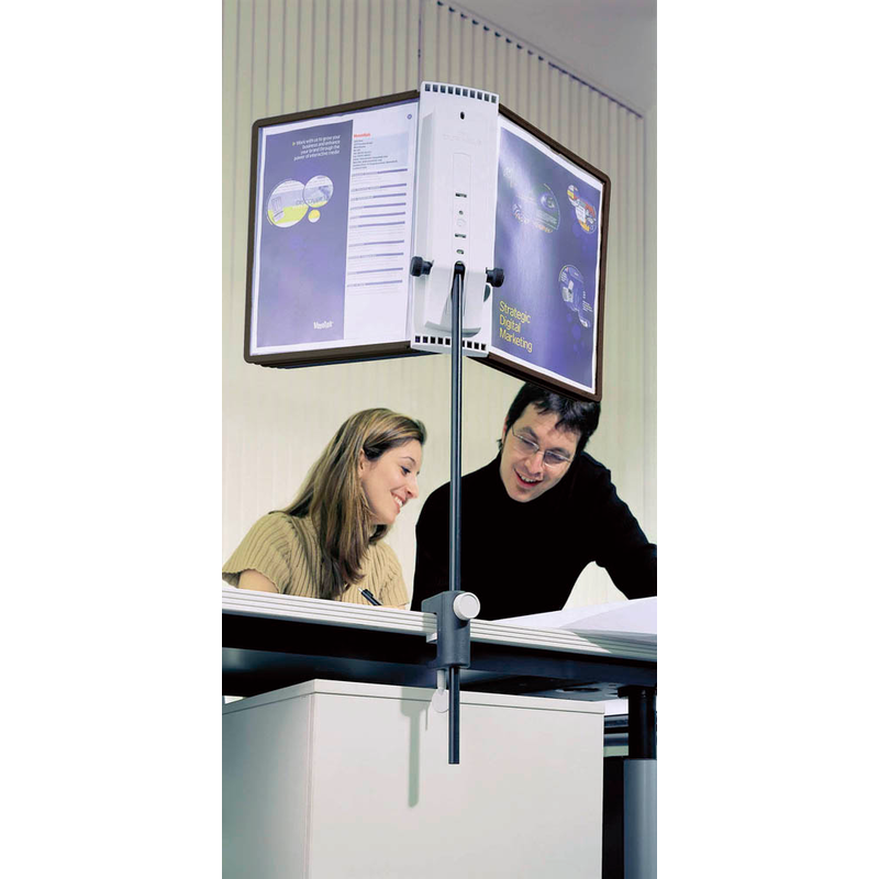 DURABLE Sichttafelsystem SHERPA® Display System desk clamp 10 581800 DIN A4 schwarz mit 10 St. Sichttafeln, 1 St.