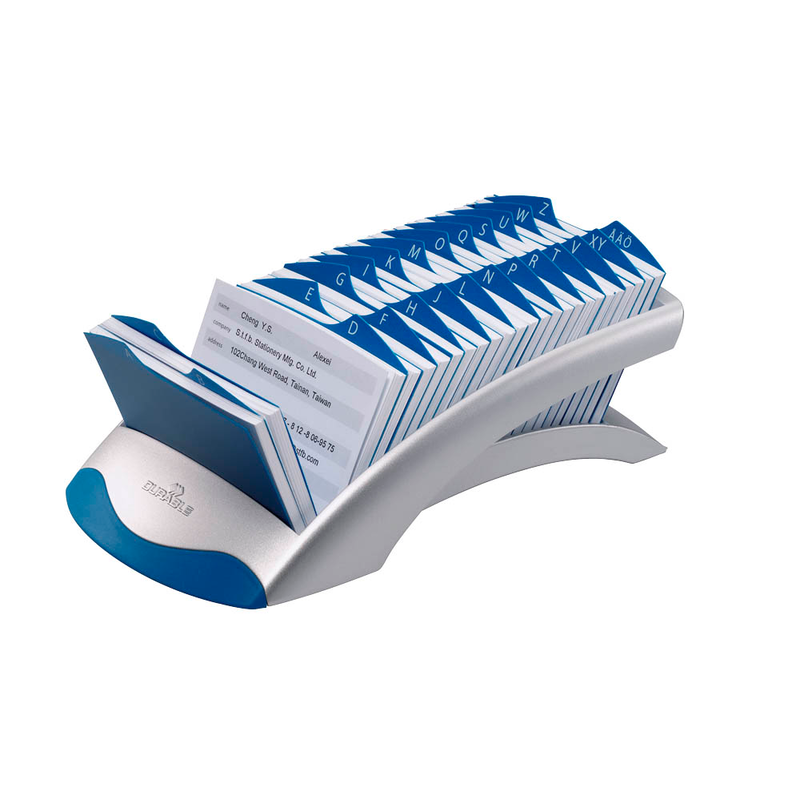 DURABLE Adresskartei Telindex desk silbergrau, für 500 Adress,- Telefonkarten
