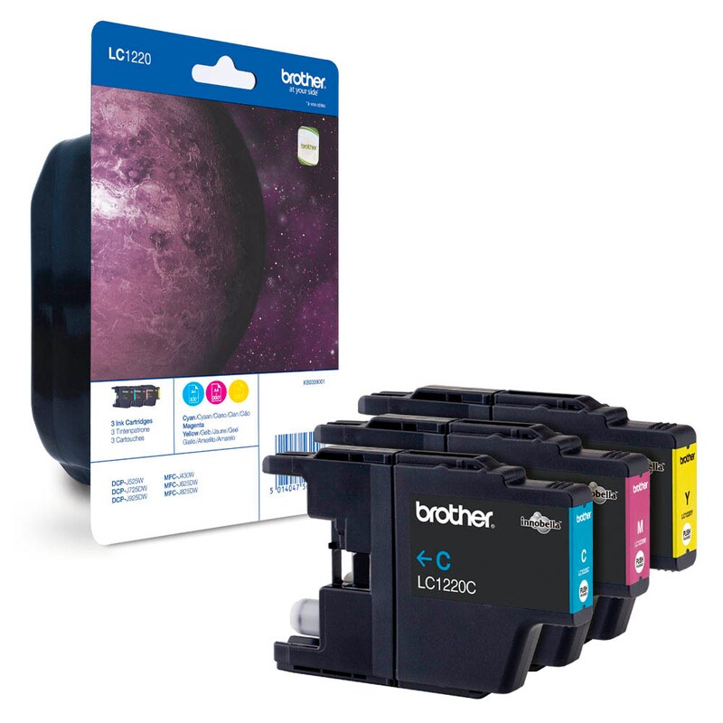 Brother LC-1220RBWBPDR cyan, magenta, gelb Druckerpatronen, 3er-Set